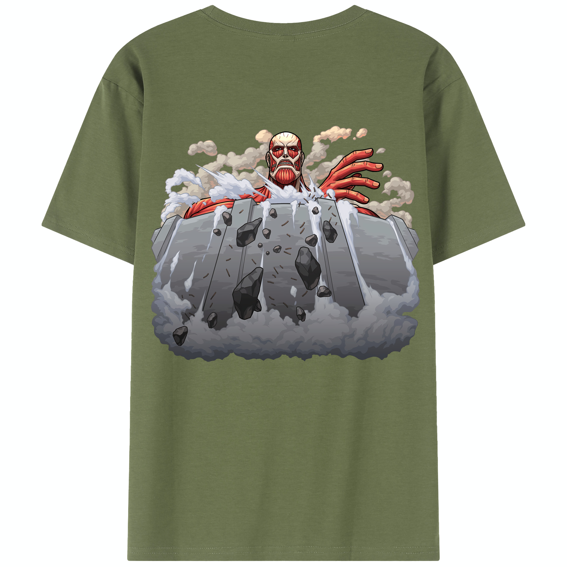 （画像用） 進撃の巨人 Attack on Titan 綿100％半袖Tシャツ（背面プリント）